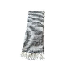 Texteis Penedo Fringed Striped Woven Throw 58”x51”